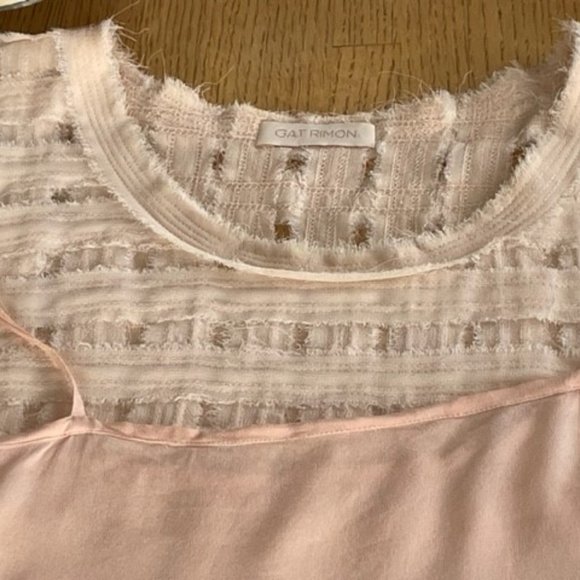 Unique SLEEVELESS SACK DRESS by GAT RIMON, XS Pale Pink/Coral, Mid-Thigh Length - Picture 9 of 16